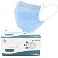 MOONCARE Mascarilla Quirúrgica Tipo IIR- [50 Uds-Caja]- Mascarillas Desechables De 3 Capas [No Reutilizable]- Mascarilla…